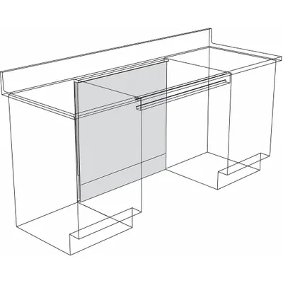 INSTOCK Knee Space Panel: 27 1/2 in Overall Ht, 2 in Overall Dp, 4 ft Overall Wd - Cabinet Panels