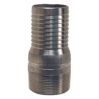 Barbed Hose Fitting: For 4 in Hose I.D., 316 Stainless Steel x 316 Stainless Steel, Hose Barb x BSPT (MPN RST40A)