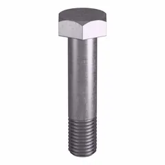 Grade B8 heavy hex bolt made from stainless steel, 7/8"-9 thread size, 4 inches long, plain finish. Meets ASTM A193 material standards and ASME B18.2.1 dimensional standards. Used in structural applications such as flange connections and pressure vessel assembly.