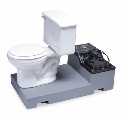 LIBERTY PUMPS Sewage Ejector System: 23 gal, 2/5 hp, 115V AC, 97 gpm Flow Rate @ 10' of Head - Low-Profile Under-Toilet Sewage Ejector Pump Systems