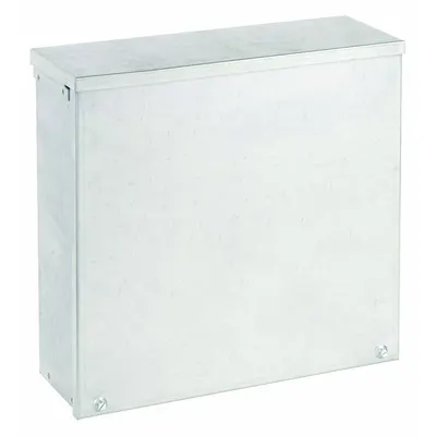 HOFFMAN Enclosure: Steel, 18 in x 18 in x 6 in, 3R, Solid Cover, Screw On, Included - Steel Enclosures with Screw-On Covers