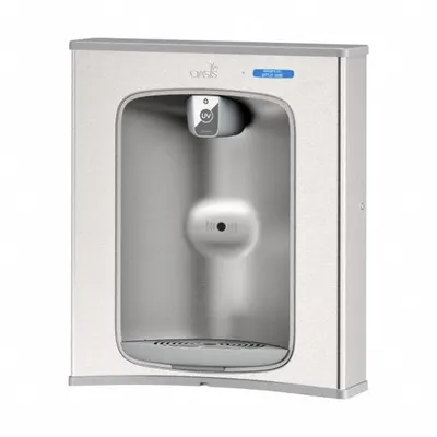OASIS Bottle Filling Station: Sensor, 16 in Ht, 16 1/4 in Wd, Stainless Steel - Drinking Fountain Bottle Filler Addition Retrofit Kits