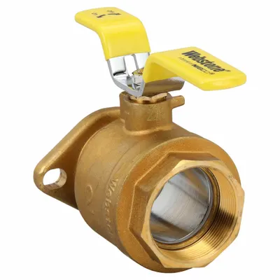 WEBSTONE Manual Two-Way Ball Valve: 2 in, Brass, Straight, FIP x Flange - Brass Ball Valves