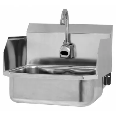 SANI-LAV Hand Sink: 1 Stations, 5 in Bowl Dp, 14 in Bowl Lg, 11 in Bowl Wd, Faucet Included - One-Station Wall-Mounted Hand Sinks with Faucets