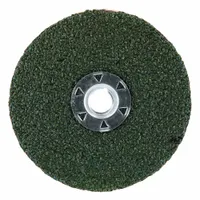 This NORTON RazorStar fiber disc features a ceramic abrasive in 36 grit for grinding and blending stainless steel and nickel alloys. The cool-cutting design minimizes heat buildup to reduce discoloration and warping. Equipped with a Speed-Lok connector for quick disc changes