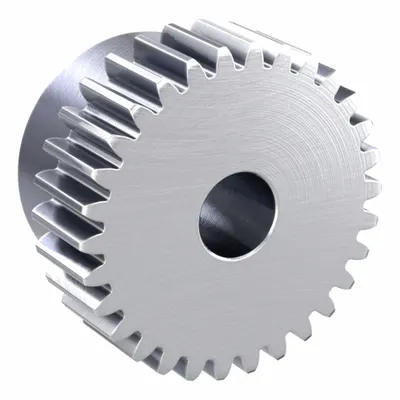 KHK GEARS Spur Gear: Module m 1, 30 Teeth, 8 mm Bore Dia, Stainless Steel, 20° Pressure Angle - Metric Spur Gears with Standard Hub