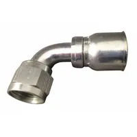 AEROQUIP Hydraulic Crimp Fitting: Steel x Steel, 90° Elbow, -6 For Hose Dash Size, SAE x Crimp (MPN FJ3247-0606S)