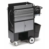 FLEXCART Tool Utility Cart: Black, 37 1/2 in Wd, 14 1/2 in Dp, 45 in Ht, No Lid, Padlockable (MPN FC-400LEWBT)