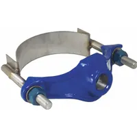 Saddle Clamp: For 12 3/4 in – 13 1/4 in Outside Dia, 1 Strap, 1 in CC Outlet, For 12 in – 12 in Pipe (MPN 31500132009000 CC)