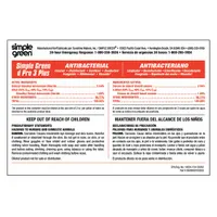 This 10-pack of secondary container labels measures 6 inches wide and displays the legend 'Simple Green D Pro3 Plus Antibacterial Cleaner.' Designed for identifying repurposed bottles in industrial facilities, these labels support compliance with hazard communication standards by clearly marking secondary containers with the correct product name