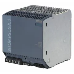 This DIN Rail Mount DC Power Supply provides a rated output power of 960 W with a 40 A output current. It accepts a three-phase input voltage of 400 to 500 V AC and features a metal housing. Suitable for use in industrial control panels, automation systems, and machinery requiring stable DC power.