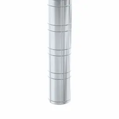 This 76-inch, 6-gauge steel post provides vertical structural support for aluminum open metal shelving systems. The unfinished silver finish offers corrosion resistance for use in industrial storage, warehouses, and workshops. Suitable for modular rack configurations requiring stable framing.