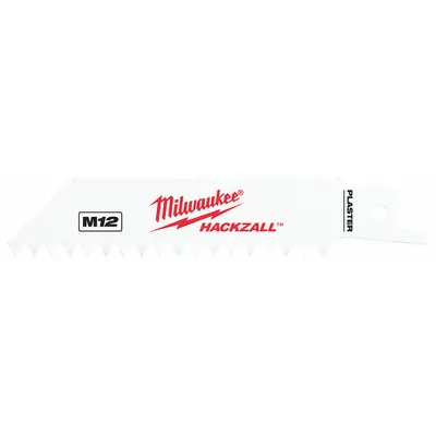 MILWAUKEE Reciprocating Saw Blade: 6 Teeth per Inch, 4 in Blade Lg, 0.05 in Blade Thick - Drywall & Plaster-Cutting Blades