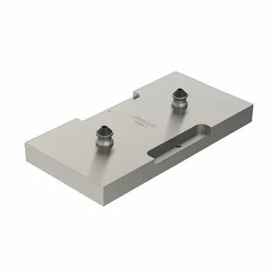 JERGENS Fixture Plate: ZPS, Steel, Rectangular, 18.52 lb Wt - Zero Point System Fixture Plates
