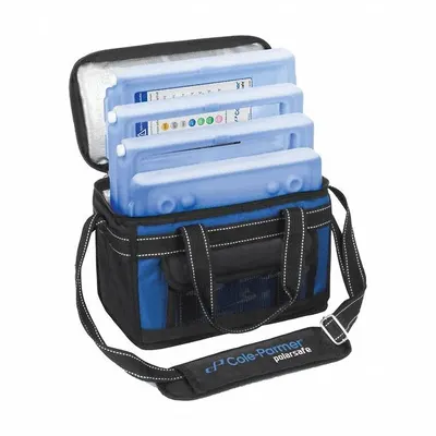 COLE-PARMER Cryogenic Storage Box: 12 1/4 in Overall Lg, 7 7/8 in Overall Wd, 5 7/8 in Overall Ht - Specimen Transport Coolers