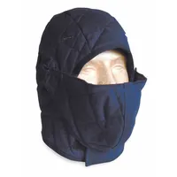 CONDOR Hard Hat Pad: Cotton, Ears/Face/Head/Neck, Hook-and-Loop, Blue, Universal, Hook-and-Loop