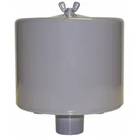 SOLBERG Filter Silencer: 1 in (M)NPT Inlet Size, 55 cfm, 6.62 in Overall Ht, 6 in Outside Dia (MPN FS-19P-100)