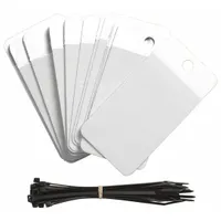 Shipping Tag: #6, 5 in Tag Ht, 3 1/4 in Tag Wd, White, Polyester, Plain Tag, 25 PK (MPN 102009)
