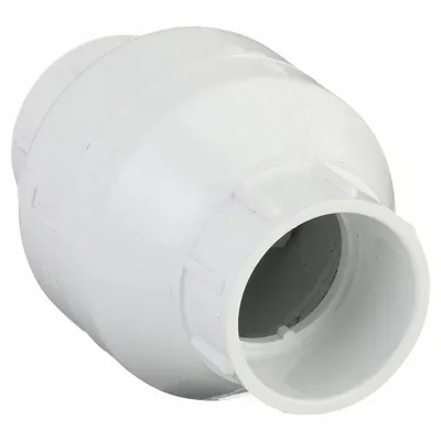 NDS Swing Check Valve: Swing, Inline Valve Body, 2 in Pipe Size, IPS Slip x IPS Slip - PVC Inline Swing Check Valves