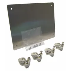 Interior mounting panel kit for electrical enclosures. Features a swing-out panel style for convenient access to mounted components. Constructed of polycarbonate. Overall height 16 inches, overall width 14 inches.