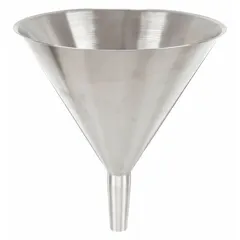 General Purpose Lab Funnel, Stainless Steel, 658.01 mL, 152.4 mm OD, 154.94 mm H, 38.1 mm Stem Lg