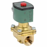 This 2-way/2-position normally open solenoid valve features a watertight construction with an NBR seal. It has a 3/4 in pipe size and is rated for 110V AC/120V AC. Suitable for on/off control of compatible fluids in industrial systems, particularly in wet or washdown environments