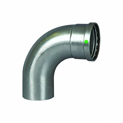 VIEGA PROPRESS 90° Press-Fit Elbow, 4 in CTS x 4 in CTS, EPDM - Potable Water Stainless Steel Press Tube Fittings