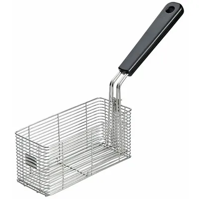 WARING COMMERCIAL Twin Fryer Basket: Rectangle, Coated Handle, 17 in Overall Dp, 12 in Overall Ht - Fryer Baskets