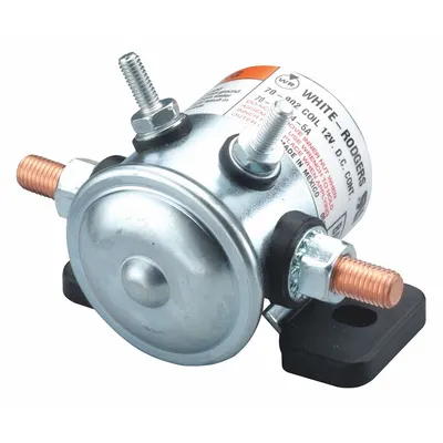 WHITE-RODGERS Contactor: 80 A Current Rating, 12 V DC Coil Volt, SPST-NO, 4 Terminals - DC Power Solenoids
