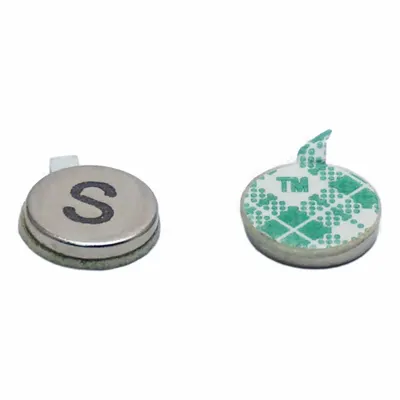 OEM Disc Rare Earth Magnet, 3/8 in OD, 0.06 in Thick, 1.68 lbf Pull - Disc Rare Earth Magnets