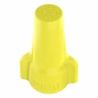 IDEAL Twist-On Wire Connectors: Yellow, Wire Sizes 14 AWG – 10 AWG, 600 V, 500 - General Purpose Wire Connectors