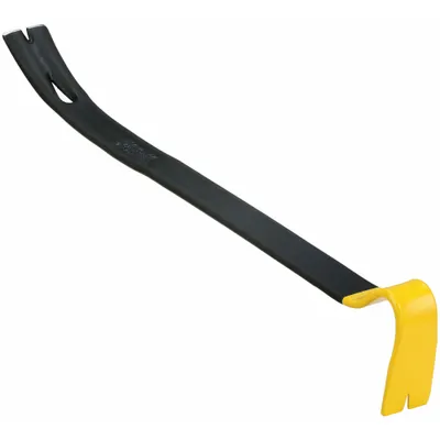 STANLEY Flat Pry Bar: Claw End, 21 in Overall Lg, 1 3/4 in Bar Wd, 1 3/4 in End Wd - Flat Bars