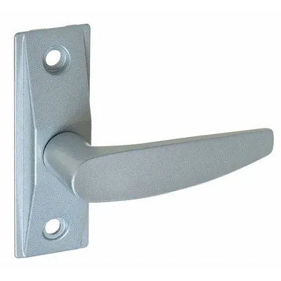 KABA ILCO Deadlatch Handle: Lever, Aluminum (MPN 456-S-RH-01-AL) - Lever Deadlatch Handles