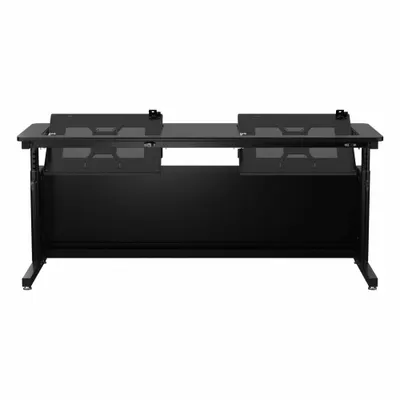VERSADESK Standing Desk: Black, Wood, 72 in Overall Wd, 24 in Overall Dp - Manual Adjustable-Height Desks