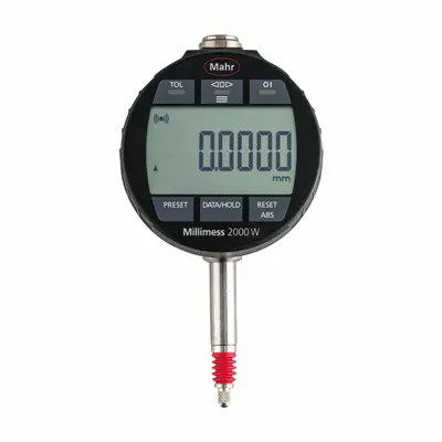 MILLIMAR Digital comparator2000 Wi: 0.0000390625 in to 0.04 in /0.001 mm to 1 mm, Inch/Metric - Digital Indicators with Non-Removable Flat Back