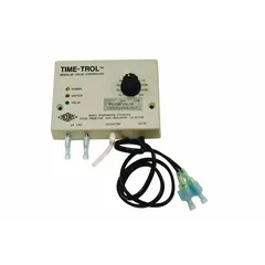 Plastic modular controller for wash fountain sensor, solenoid, timer, and transformer functions. Integrates flush valve lockout to manage water flow and prevent unauthorized or continuous flushing.