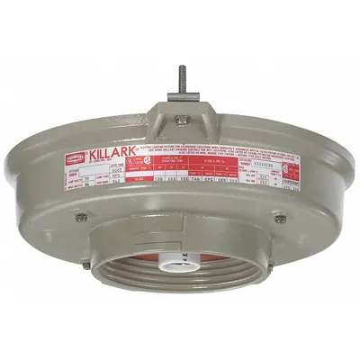 HUBBELL KILLARK High Pressure Sodium Light Fixture: 9,500 lm, T2C Temp Code, 2500K, 100 W - Hazardous Location Light Tanks