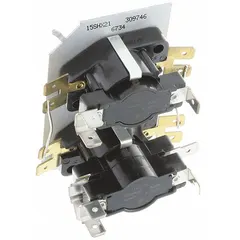 This electric sequencer stages electric heating elements in HVAC systems to prevent simultaneous energization, reducing electrical load and preventing breaker trips. Commonly used in commercial rooftop units and air handlers to control heat output in stages.