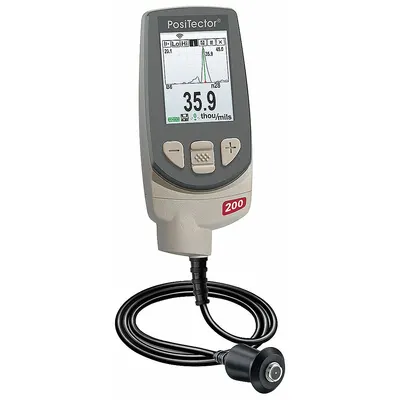 DEFELSKO Coating Thickness Gage: 40 mil Max Thick Measured, 0.5 mil Min Thick Measured - Gauges for Non-Magnetic Coatings on Non-Metals