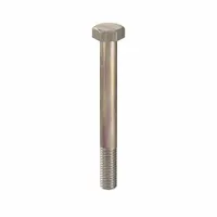 Metric hex head cap screw, M8 thread, 75 mm length, partially threaded, with zinc yellow finish. Made from Class 10.9 steel, conforming to DIN 931 dimensional standards and ISO 898 material quality standards. Supplied in a 100-piece pack. Suitable for heavy-duty bolting applications requiring high tensile strength, such as machinery assembly and structural connections