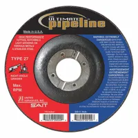 SAIT Cut-Off & Grinding Wheel: Type 27, 7" x 1/8" x 7/8", Zirconia Alumina, 24 Grit (MPN 20035)