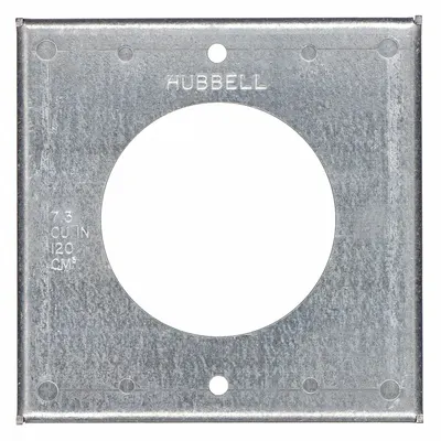 HUBBELL WIRING DEVICE-KELLEMS Electrical Box Cover: 1 Gangs, Raised - Galvanized Electrical Box Covers
