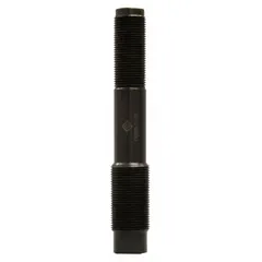 This draw stud is designed for use with Greenlee knockout punch systems to create standard round knockouts in sheet metal. It accommodates conduit sizes from 2-1/2 to 6 inches and handles steel up to 10 gauge thickness. The stud measures 8-3/8 inches in length. Typical applications include electrical panel fabrication and industrial enclosure work.