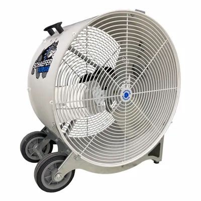SCHAEFER Circulating Fan: 24 in Blade Dia, 115V AC, Mobile, 1/2 hp, Direct Drive - Standard Industrial Floor Fans
