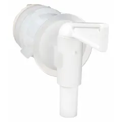 This HDPE spigot in white is designed for use as a lab adapter in low-pressure fluid systems. It features a 19.05 mm overall length and is suitable for connecting tubing or fittings in laboratory and industrial fluid-handling applications.