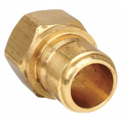 PARKER Hydraulic Quick Connect Hose Coupling: 1 in, Brass, 189.3 lpm Max. Flow Rate - ST Series Hydraulic Quick-Connect Coupling Plugs