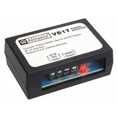 The ALTRONIX VB1T is a plastic-housed power conversion module that converts a 12/24V DC input to a regulated 24V DC output at 0.75A. It is used in industrial control panels, security systems, and automation equipment requiring stable voltage conversion.