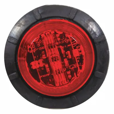 MAXXIMA Clearance Marker: Clearance Light, LED, Round, Surface Mount, Red, Hole/Panel - Clearance Lights