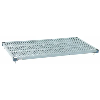 METRO Shelf: 18 in x 72 in, Ventilated Shelf, 600 lb Shelf Capacity, Polymer/Steel - Quick-Adjust Antimicrobial Plastic-Decked Shelves