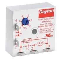 DAYTON Single Function Encapsulated Timing Relay: Surface Relay Mounting, 24 to 240V AC (MPN 6A857)